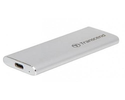 Твердотельный диск 120GB Transcend ESD240C, USB3.1 Gen 2, Type-C, метал, серебро, [R/W - 520/460 MB/s]